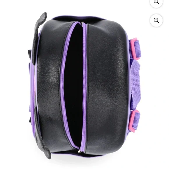 Kuromi Leather Ruffle 10.5" Mini Backpack Purple - Picture 2 of 4